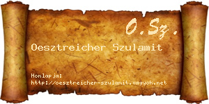Oesztreicher Szulamit névjegykártya